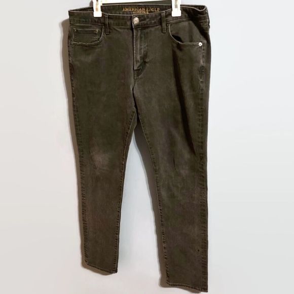 American Eagle Men’s Dark Gray Extreme Flex Slim Fit Jeans - Picture 3 of 7